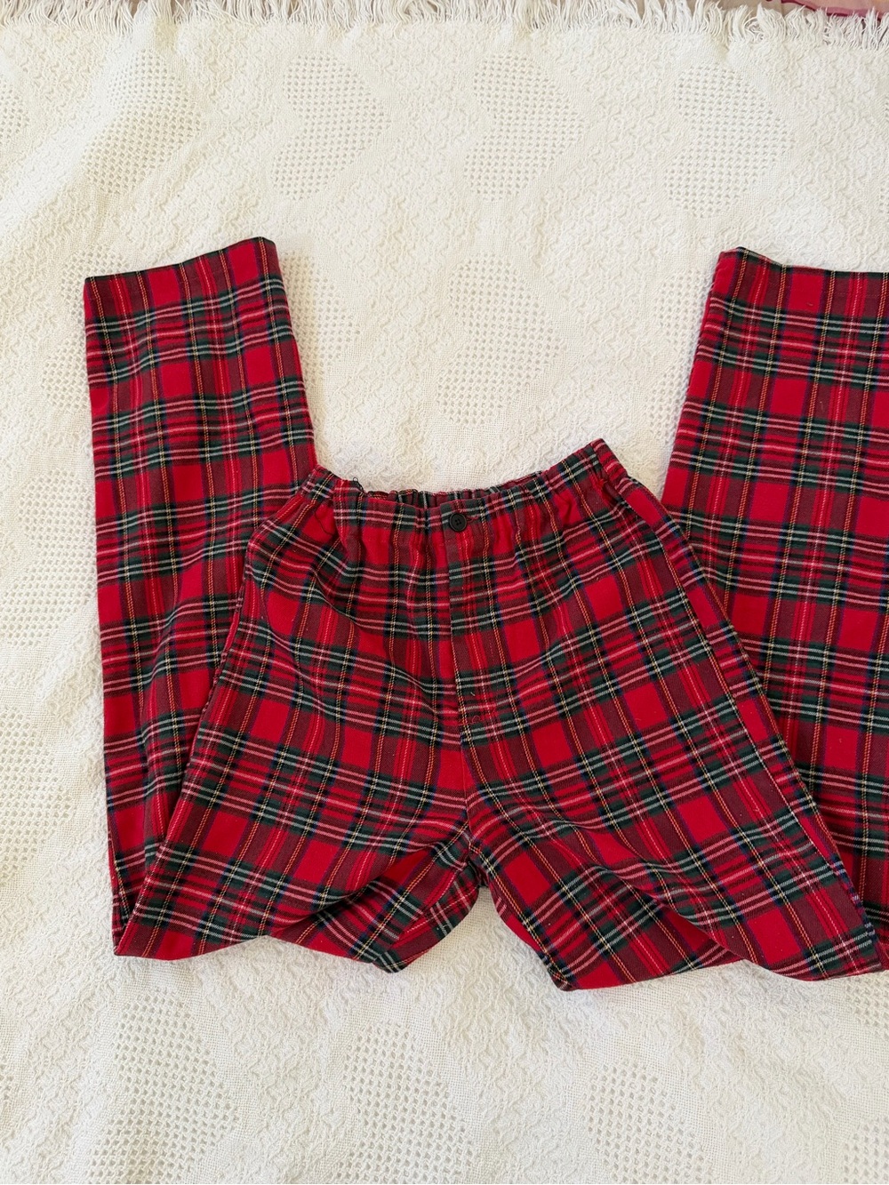 Brandy Melville Red Plaid Kids Lounge Pants